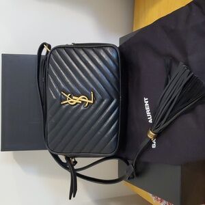 YSL Saint Laurent Lou Camera Bag in Calfskin Quilted Leather with Box & Dustbag